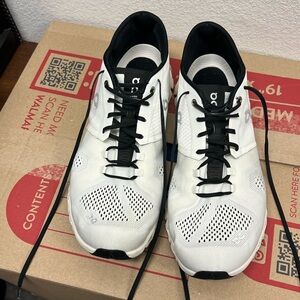 On Running Black and White Athletic Shoes